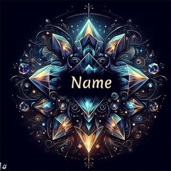 Personaliza imágenes con diseño de cristal geométrico radiante