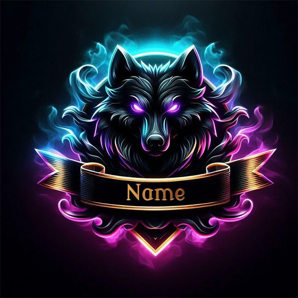 Personaliza tu emblema de lobo con un toque mágico y único