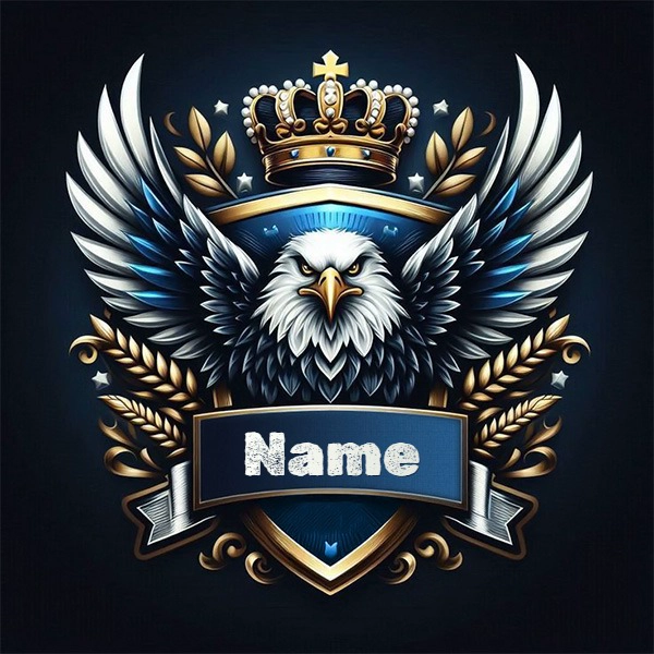 Personaliza tu imagen con un majestuoso águila sobre un escudo