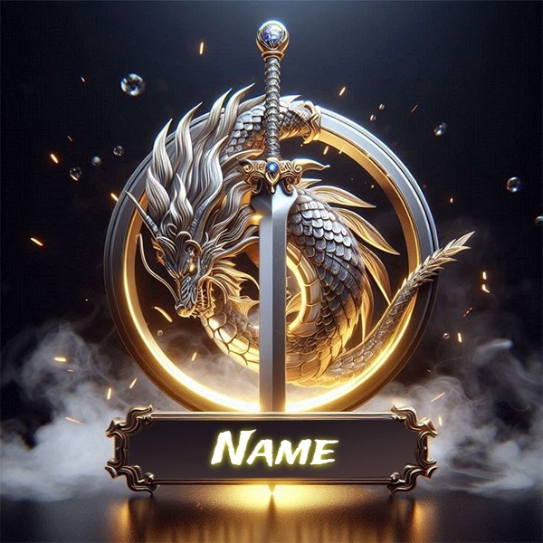 Personaliza tu Imagen Épica con Dragón, Espada y Anillo Dorado