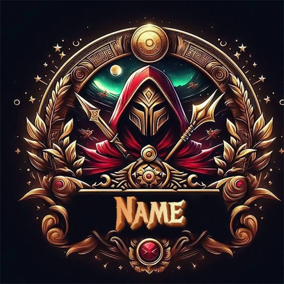 Personaliza tu imagen de guerrero épico con tu nombre