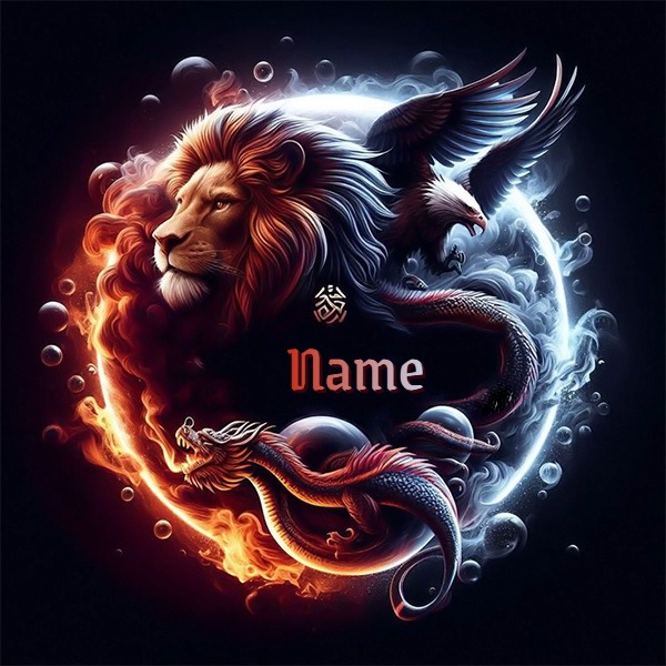 Personaliza tu imagen con criaturas míticas de poder y dualidad