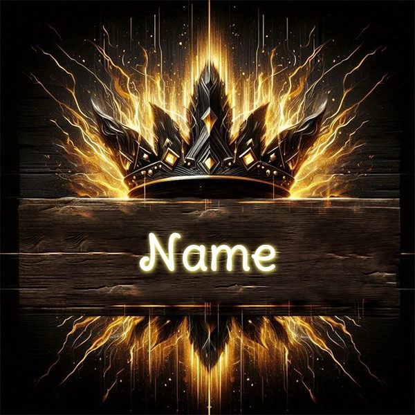 Personaliza una imagen majestuosa con corona y luz dorada brillante
