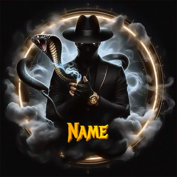 Personaliza tu imagen: figura enigmática con anillo dorado