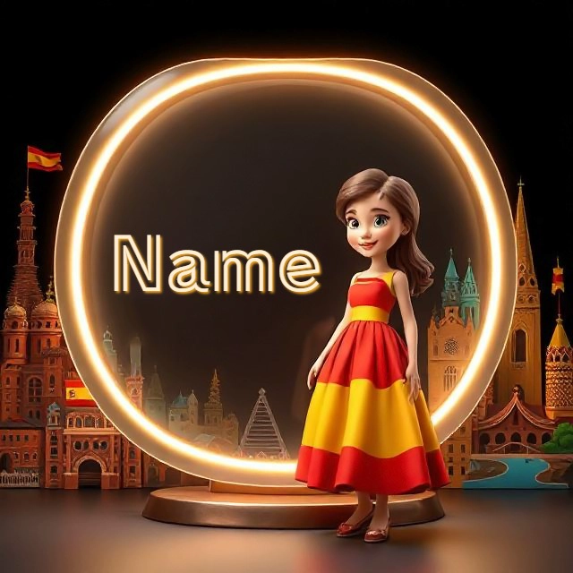 Marco Personalizado con Temática Española | Imagen de Texto Personalizado