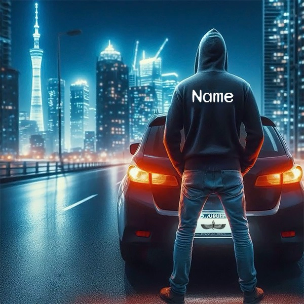 Personaliza tu foto: Añade tu nombre a la imagen nocturna única