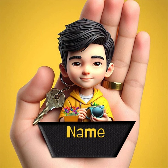 Personaliza imágenes con llavero infantil y tu nombre en 3D