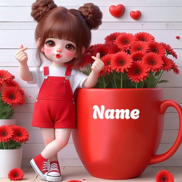 Crea un saludo personalizado y adorable con esta imagen única