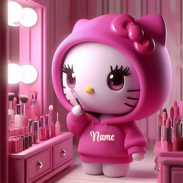 Personaliza con encanto: plantilla Hello Kitty adorable y única