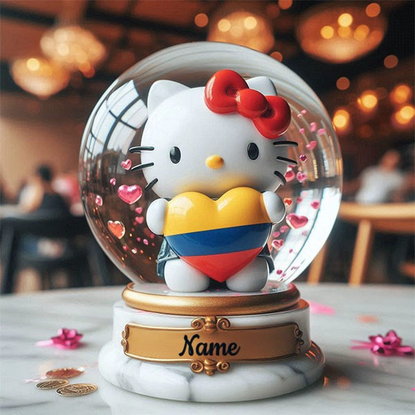 Personaliza tus imágenes con esta tierna plantilla de bola de nieve