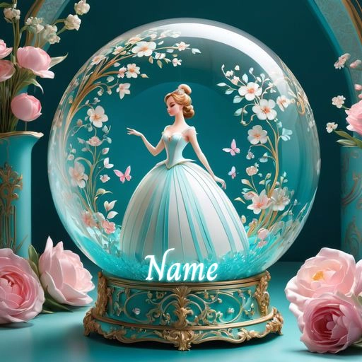 Personaliza ilustraciones de princesas en globos de nieve mágicos