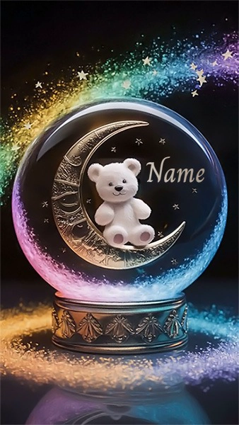 Personaliza tus recuerdos con nuestro tierno diseño osito en la luna