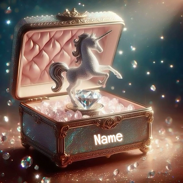 Personaliza tu imagen mágica con un unicornio de lujo