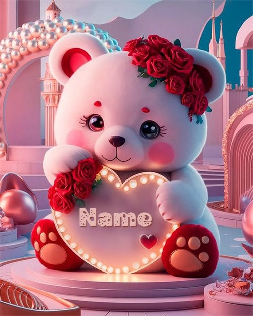 Personaliza tu obra maestra con un tierno osito y tu nombre