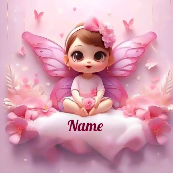 Plantilla mágica de hada rosa personalizable para imágenes