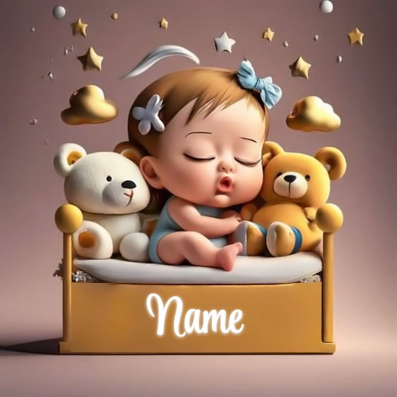 Personaliza tu anuncio de nacimiento con este mágico bebé dormido