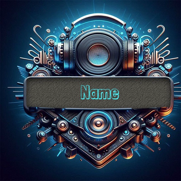 Personaliza tu imagen con un sistema de audio futurista vibrante