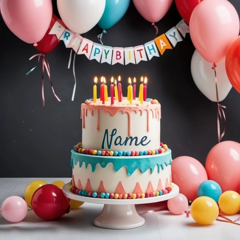 Personaliza tu pastel de cumpleaños con nombres y celebra online