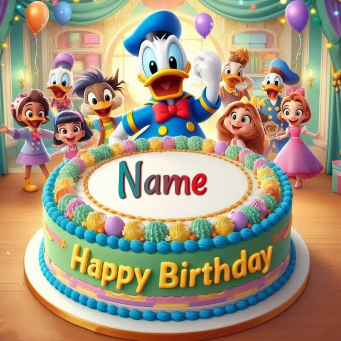 Personaliza tu pastel de cumpleaños con Donald y amigos