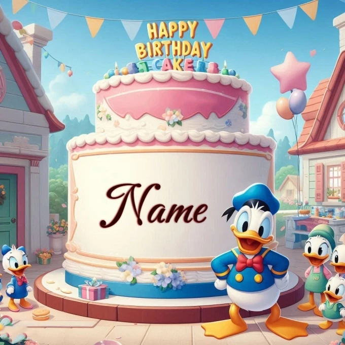 Personaliza tu pastel de cumpleaños con Donald y amigos