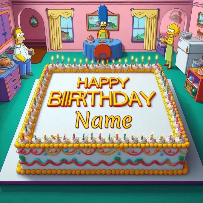 Personaliza tu pastel de cumpleaños al estilo Simpson