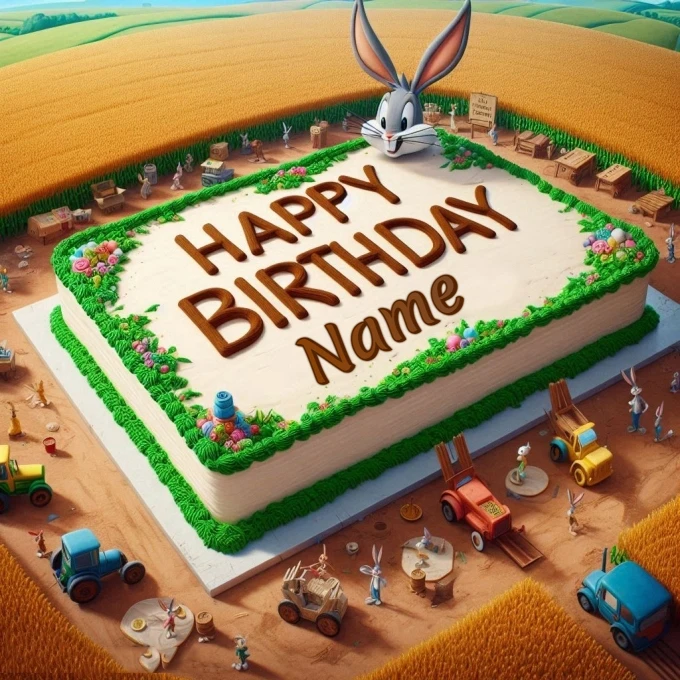 Personaliza tu escena de cumpleaños con Bugs Bunny y granja mágica