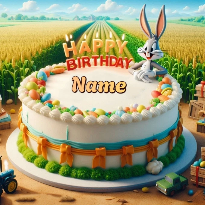 Personaliza imágenes de cumpleaños con tu nombre y Bugs Bunny