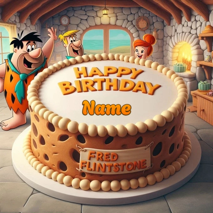 Personaliza tu pastel con Pedro Picapiedra y amigos