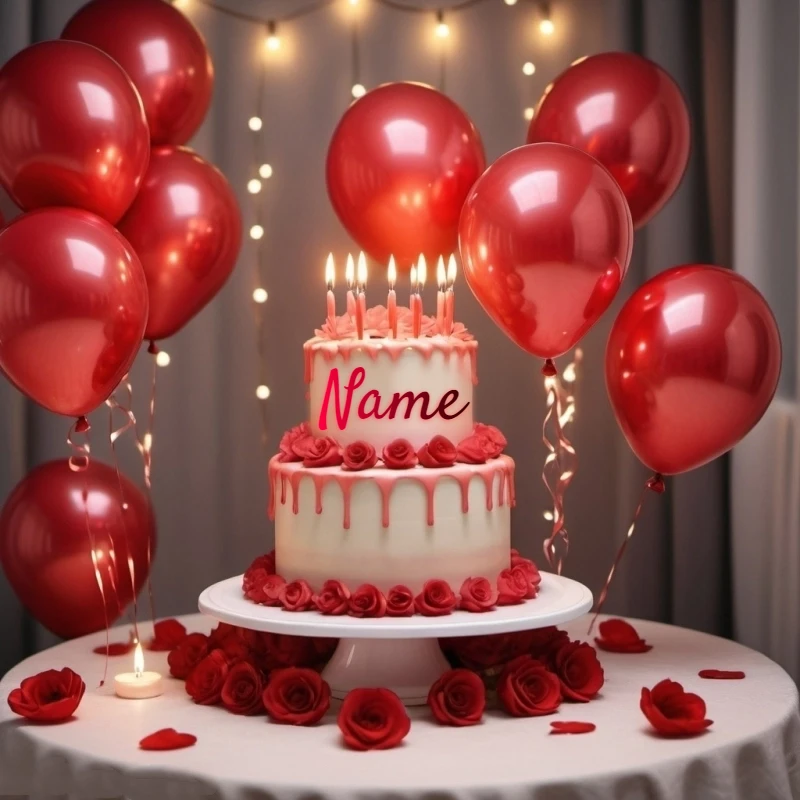 Personaliza tu imagen con un pastel de dos niveles en tonos rojos