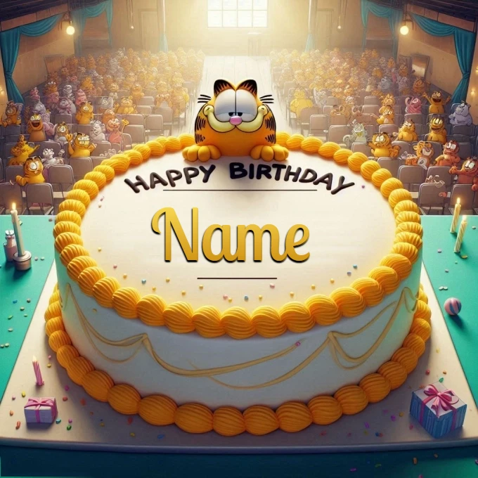 Personaliza tu imagen de cumpleaños con Garfield y sorprende
