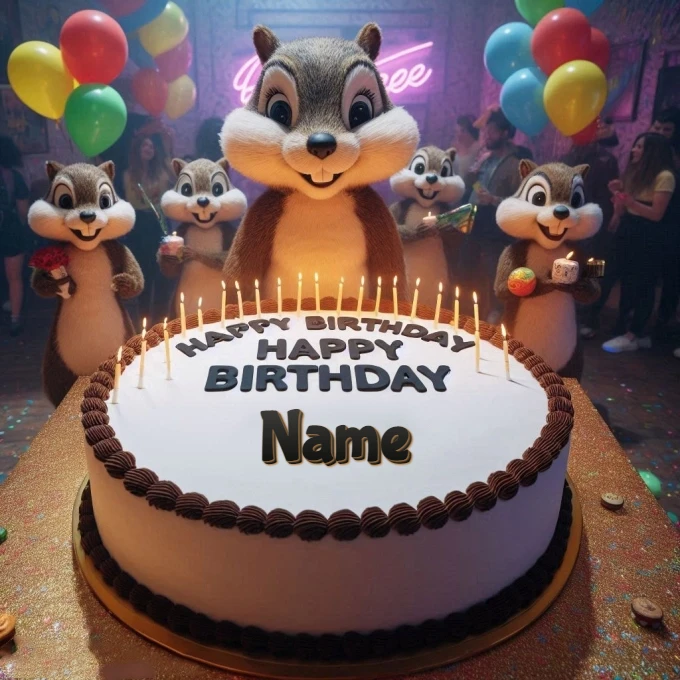 Personaliza tu fiesta en el bosque: añade tu nombre al pastel