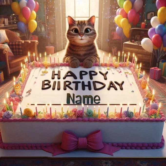 Personaliza tu imagen de pastel de cumpleaños con tu nombre