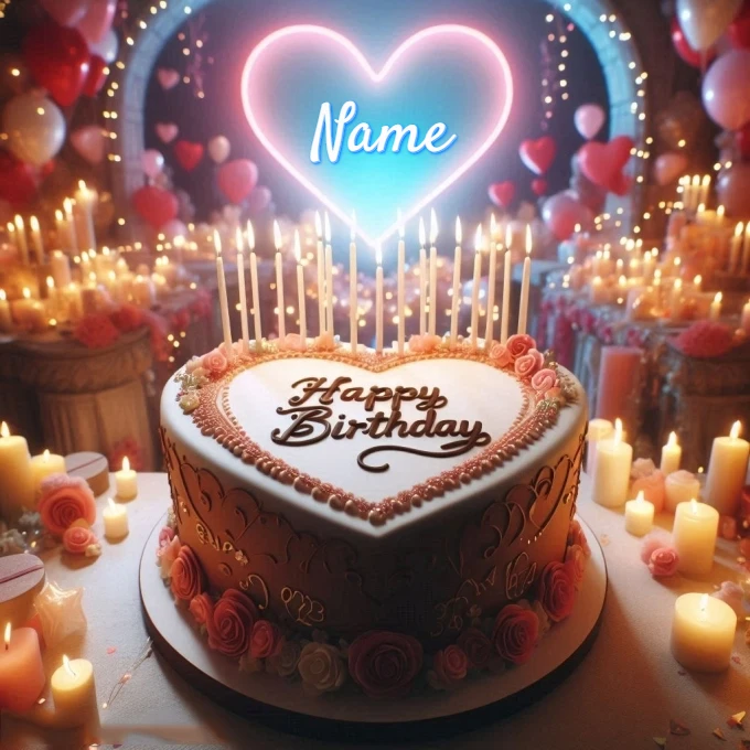 Personaliza tu pastel de cumpleaños en forma de corazón fácilmente