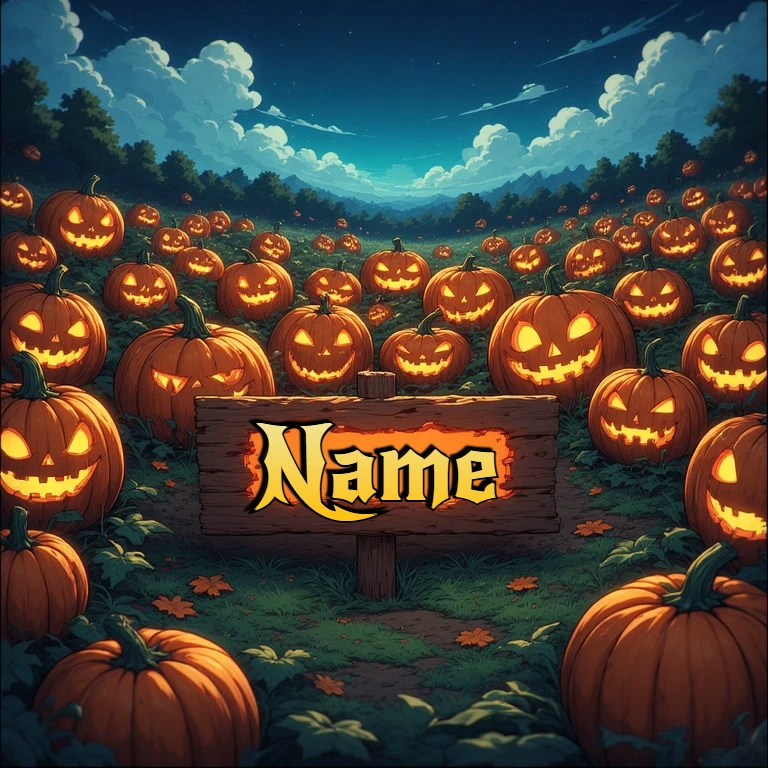 Personaliza tu Calabaza en un Encantador Campo al Anochecer