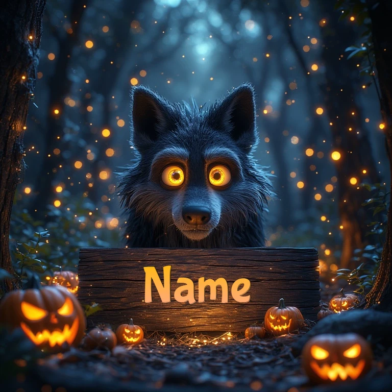 Personaliza tu mundo mágico con un encantador hombre lobo