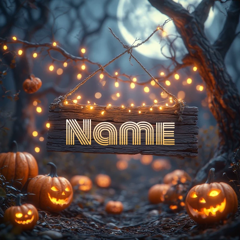 Crea tu Firma en un Bosque Mágico de Halloween