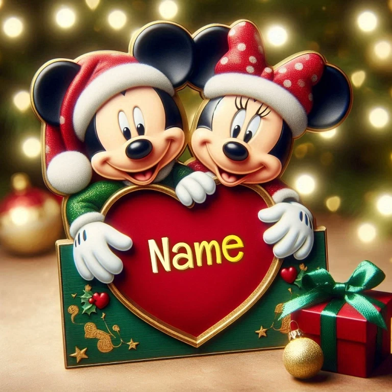 Personaliza tu saludo navideño con Mickey y Minnie