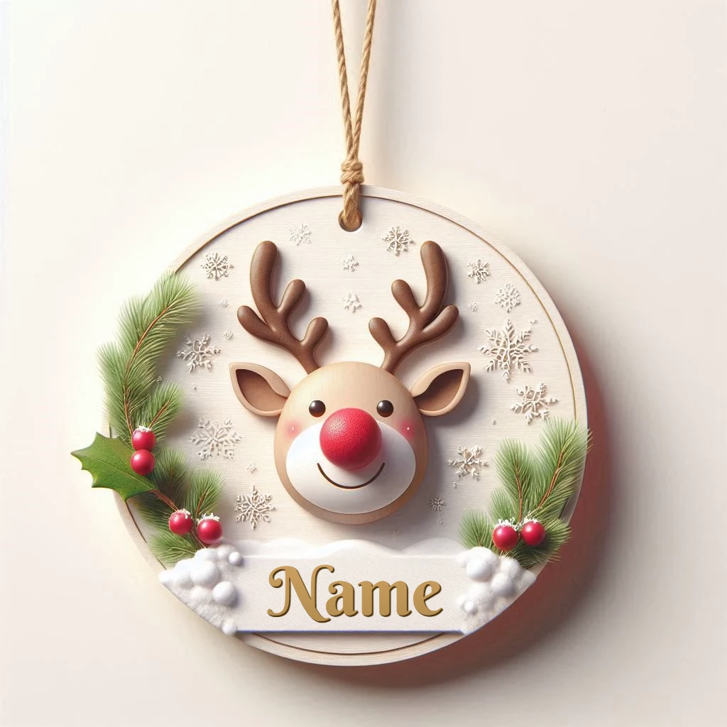 Personaliza tu imagen de Rudolph para saludos de Año Nuevo