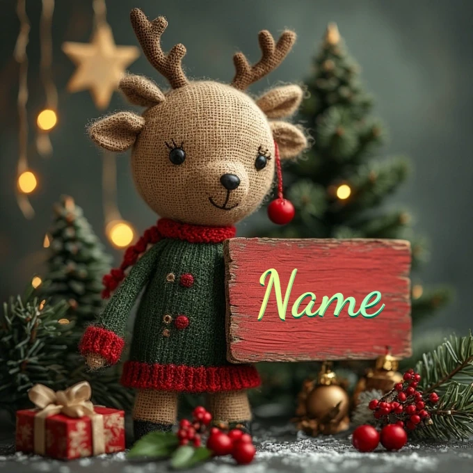 Personaliza tu imagen mágica 3D con tu nombre y saludo especial