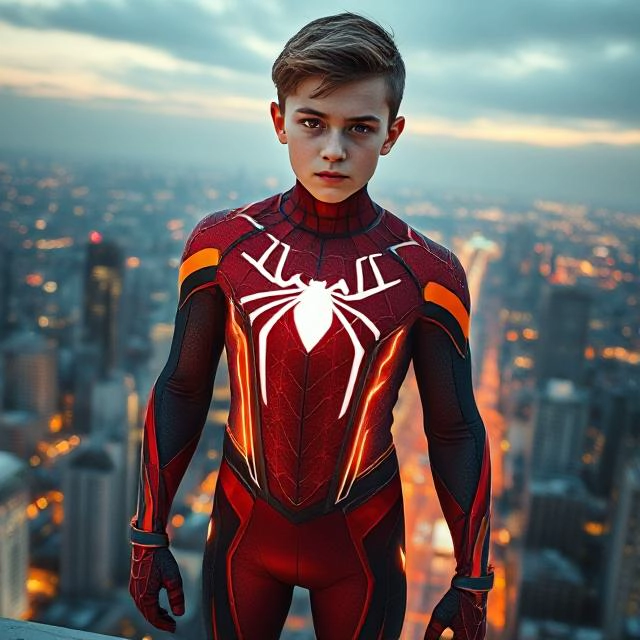 Conviértete en Spider-Man en un Atardecer sobre la Ciudad