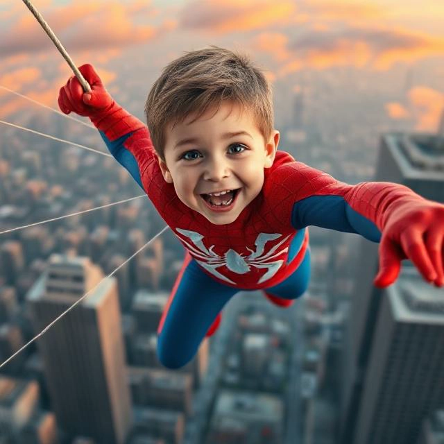 Conviértete en Spider-Man y surca la ciudad al atardecer