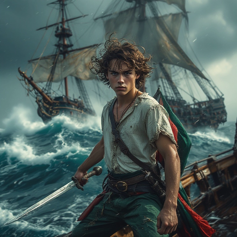 Transforma tu rostro en un valiente pirata en alta mar