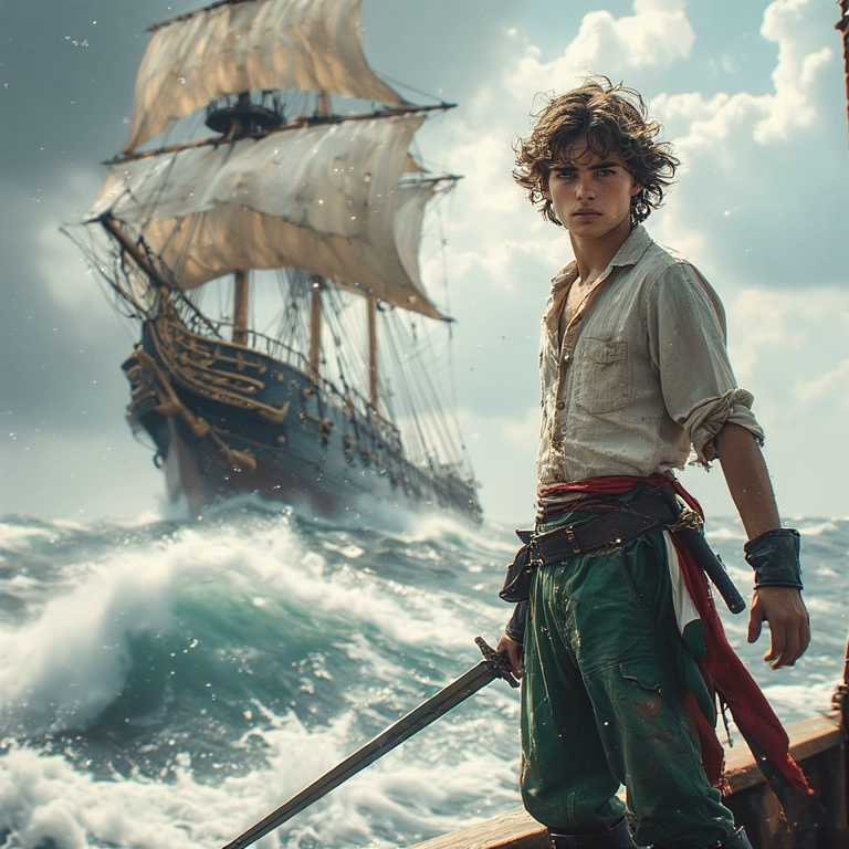 Vive la aventura como un valiente pirata en alta mar