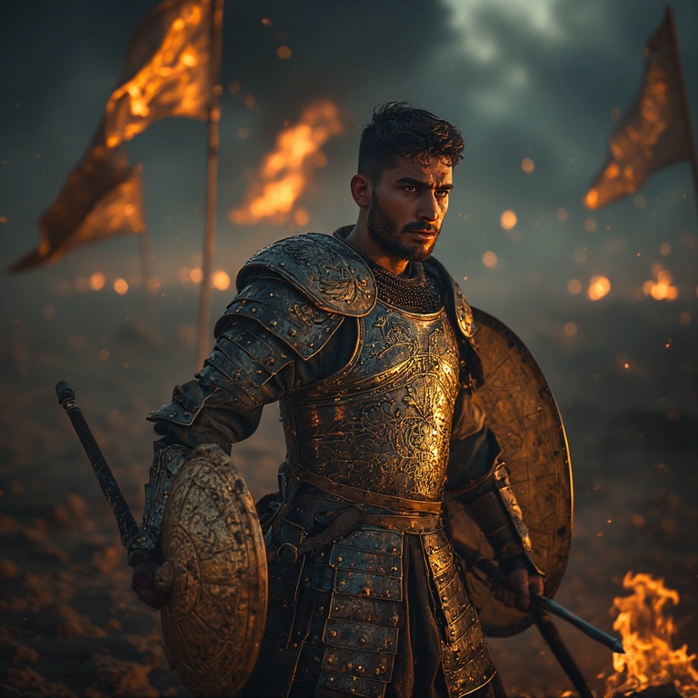 Transfórmate en un valiente caballero en un épico campo de batalla