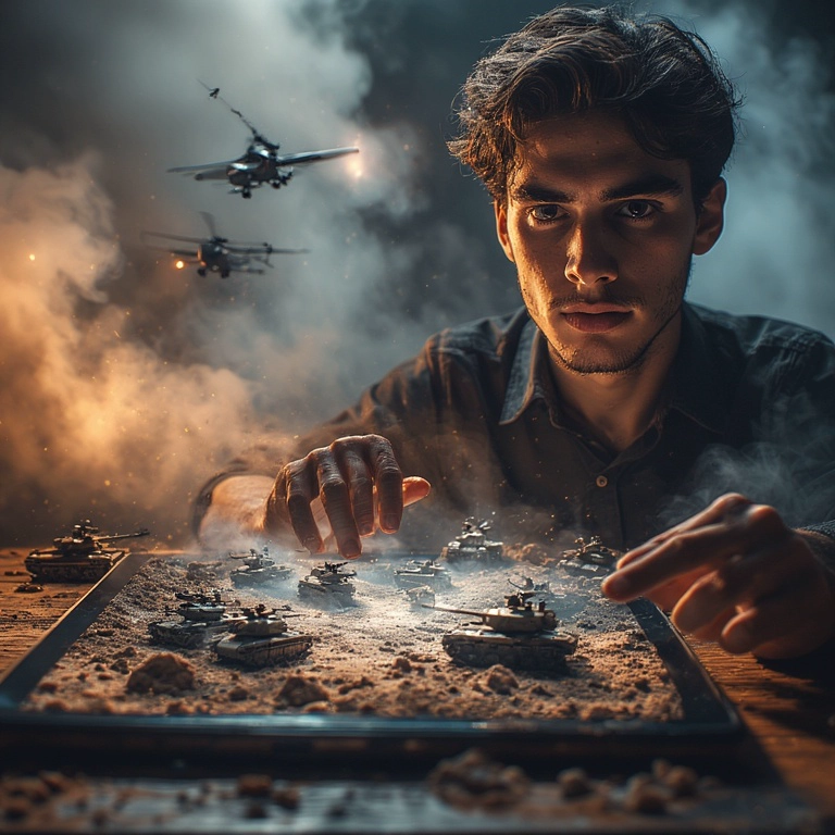 Sumérgete en la acción con nuestro face-swap de batalla épica