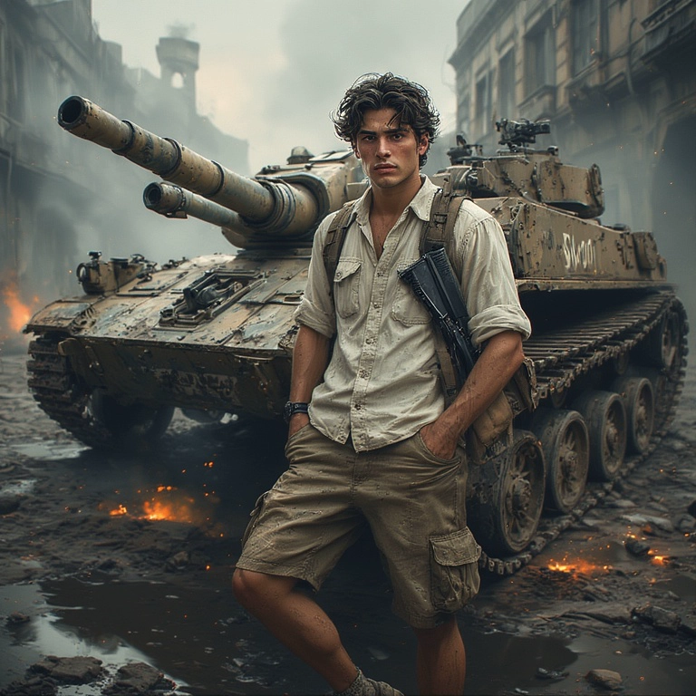 Transforma tu rostro en un héroe urbano en llamas