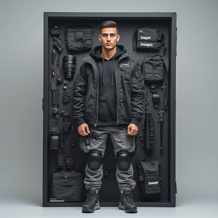 Transforma tu rostro en el héroe táctico con estilo moderno