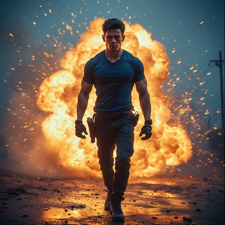 Vive la acción y el heroísmo con un face-swap explosivo