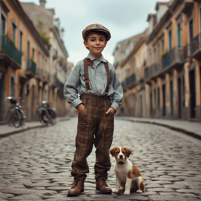 Transforma tu rostro en un encantador chico vintage de época