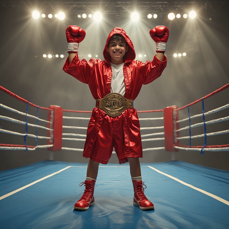 Vive la emoción del ring con tu rostro en el campeón del boxeo